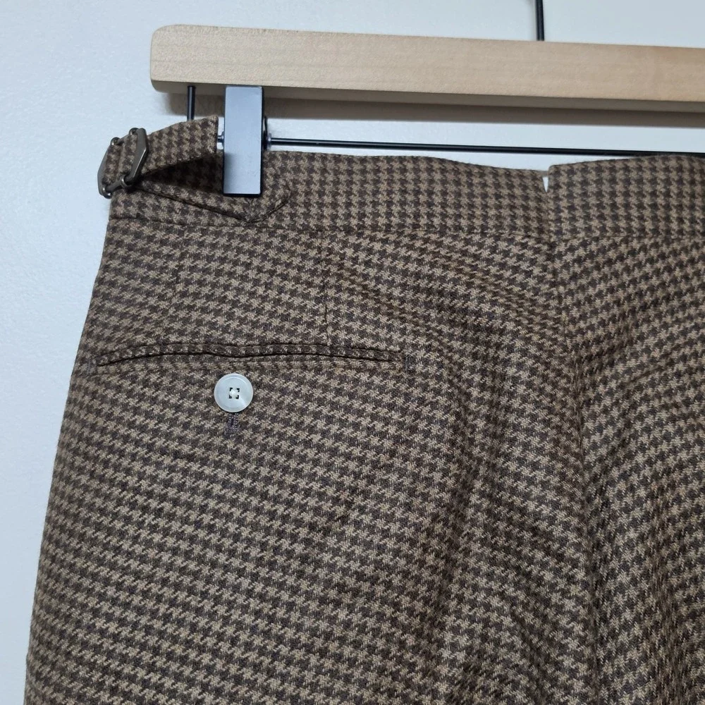 Paul Stuart Phineas Cole Wool & Cashmere Houndstooth Slim Fit Trouser 32 (30x29)